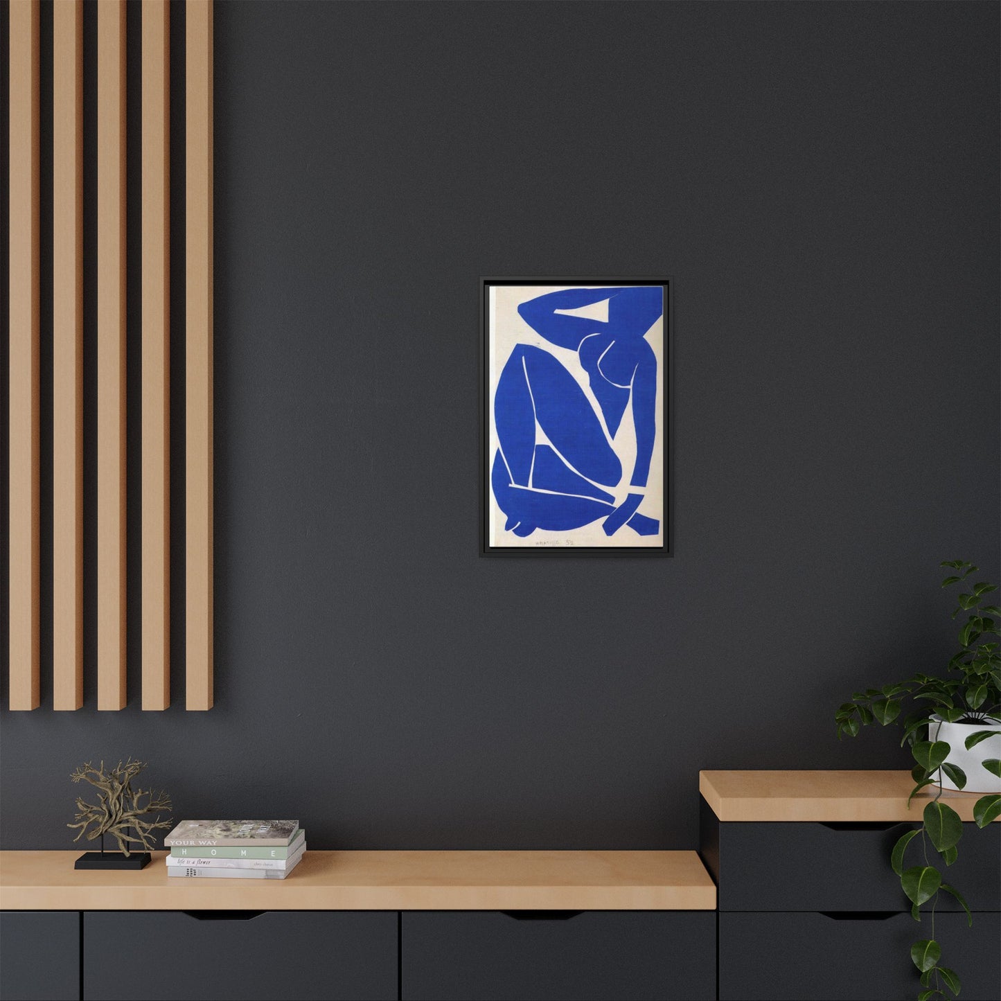Framed Abstract Art Print, Modern Canvas Decor, Boho Home Wall Art, Unique Gift for Art Lovers, Stylish Living Room Decoration