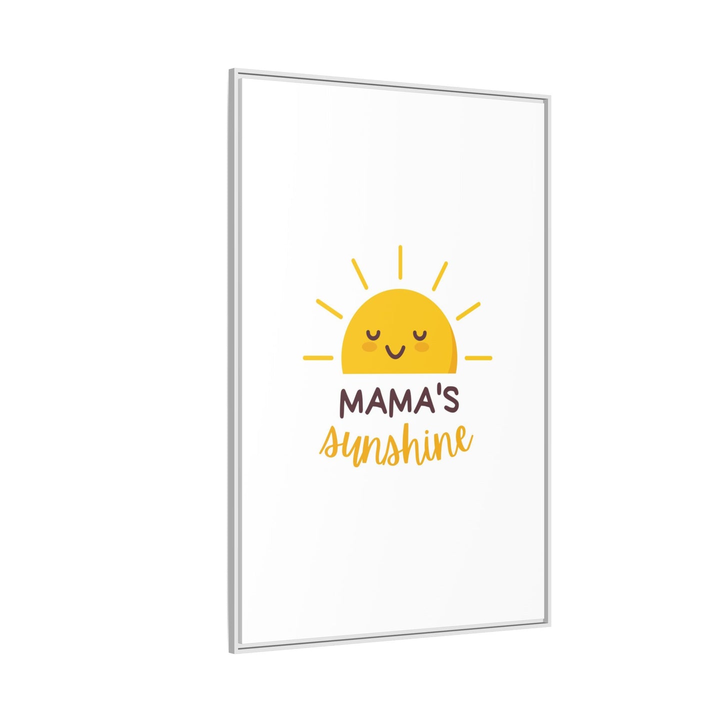 Framed Canvas Art Print, Cheerful Sun Decor for Mother's Day, Kids Room Wall Art, Positive Vibes Poster, Gift for Moms