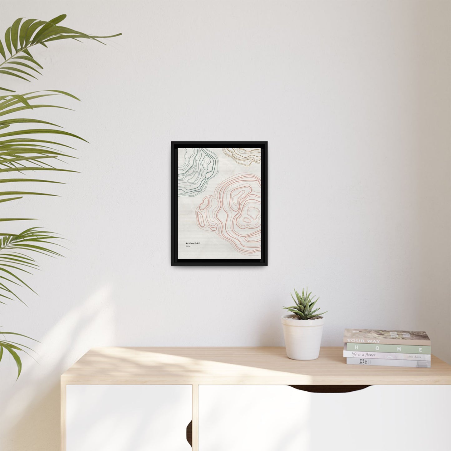 Abstract Multi-Color Framed Canvas Art Print - 2024 Decor