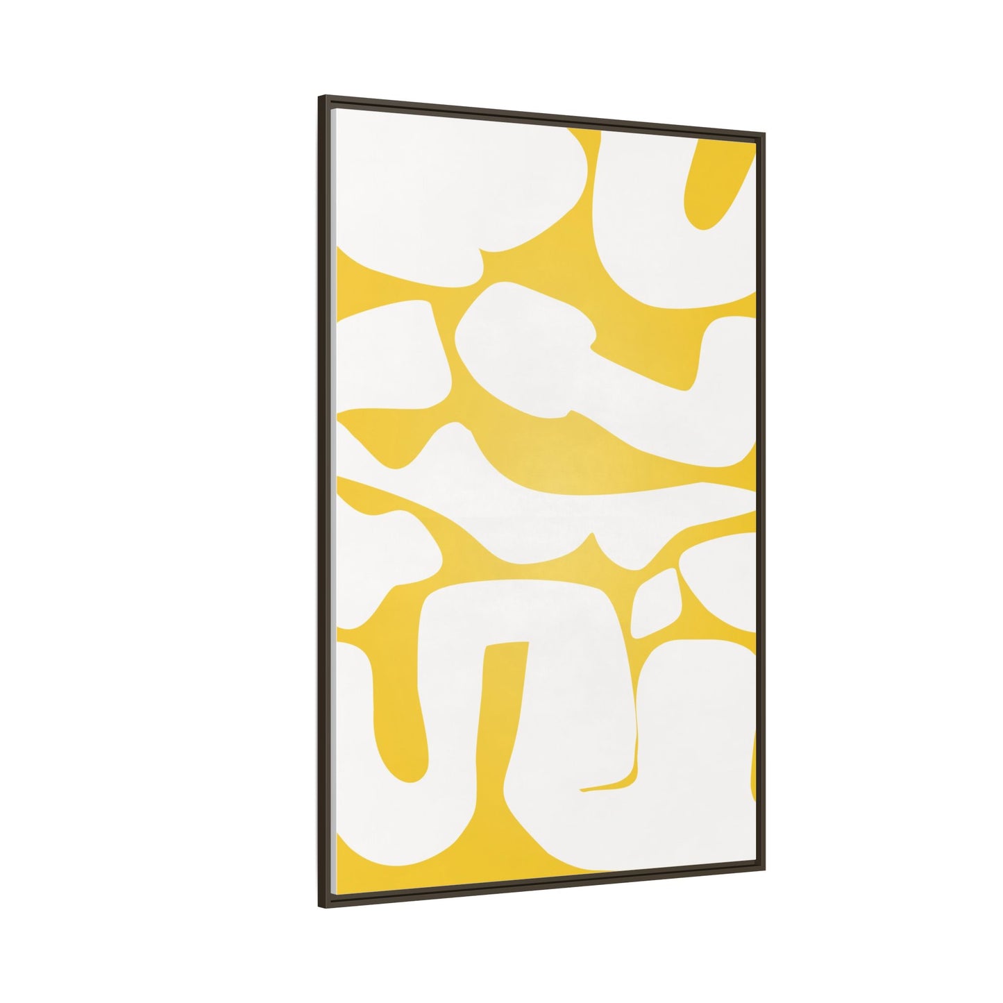 Abstract Yellow Art Print - Framed Matte Canvas Wall Decor