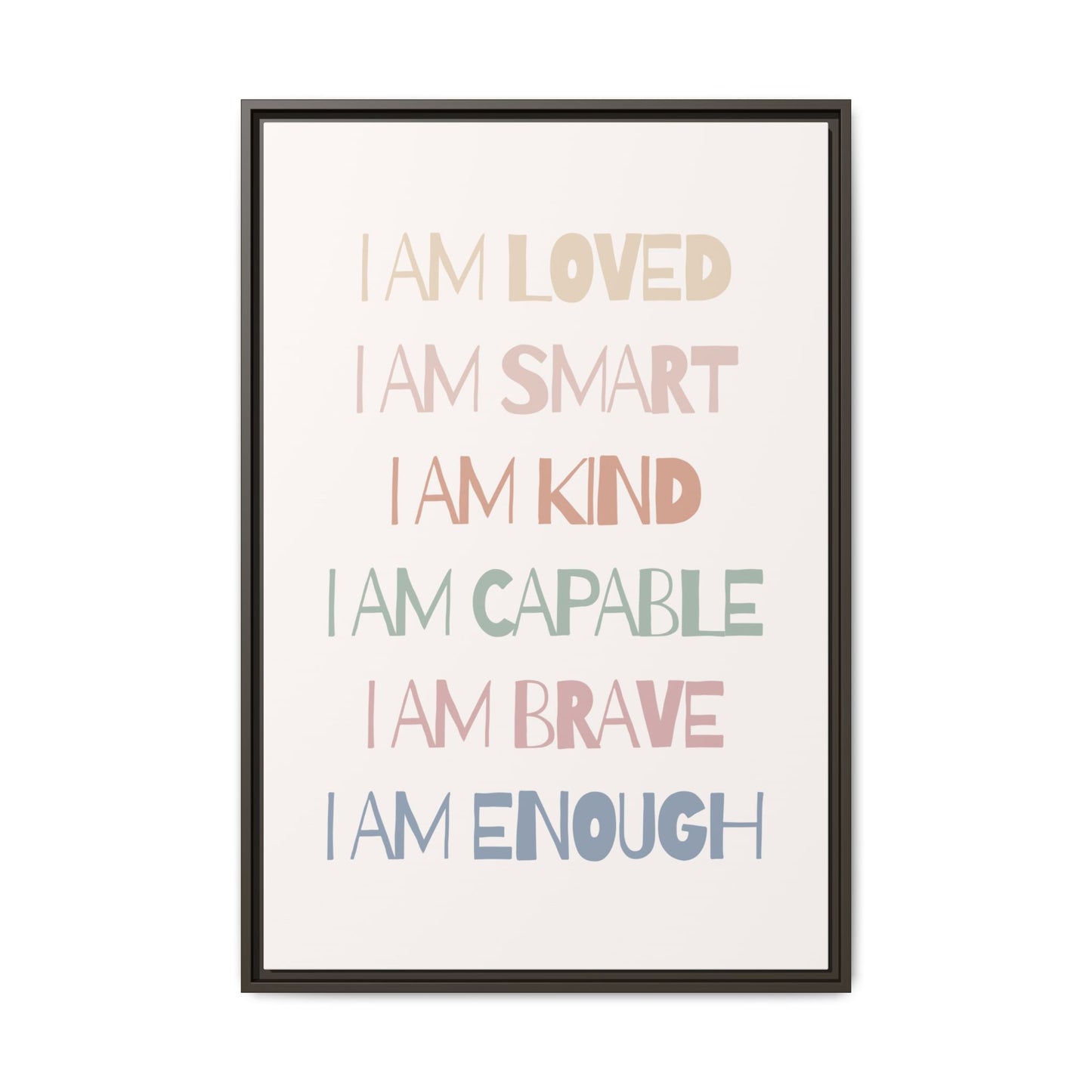 Inspirational Wall Art Print, Positive Affirmation Decor, Mindfulness Gift, Motivational Artwork, Home Office Wall Decor, Uplifting Canvas