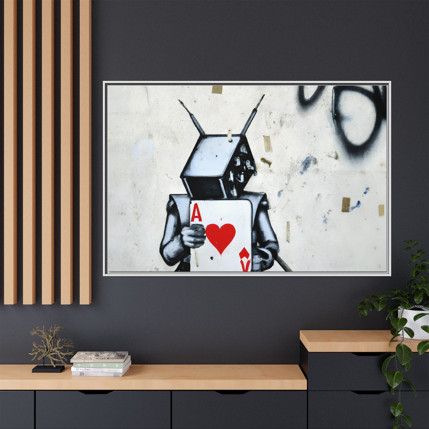 Urban Robot Framed Canvas Art - A♥V Design for Modern Spaces