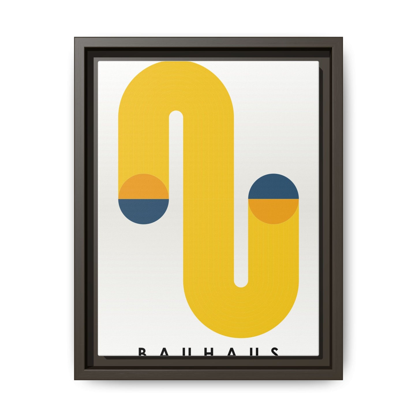 Bauhaus-Inspired Framed Matte Canvas Art - Modern Wall Decor