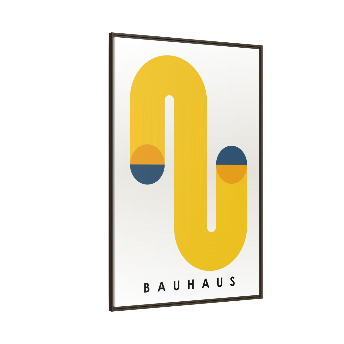 Bauhaus-Inspired Framed Matte Canvas Art - Modern Wall Decor