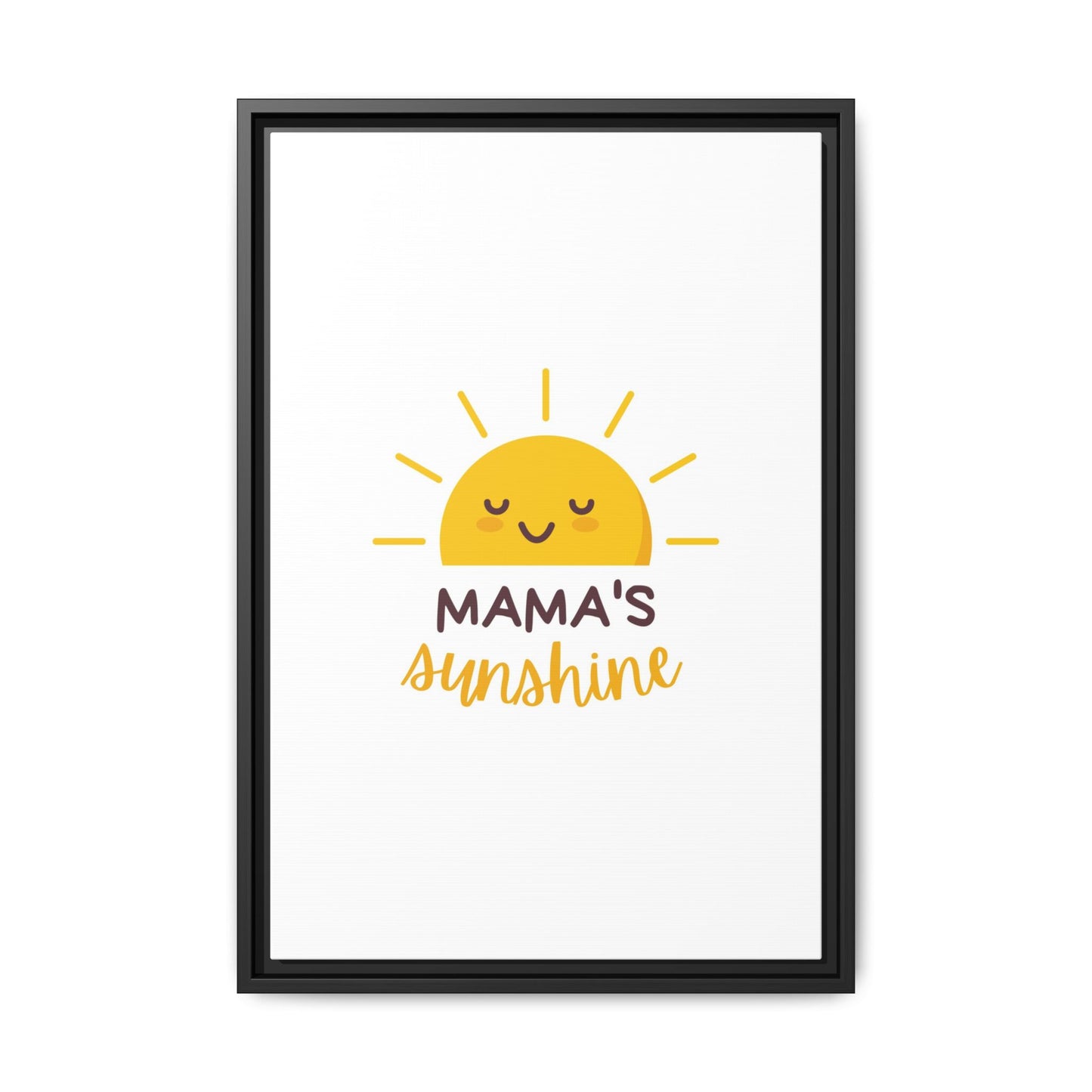 Framed Canvas Art Print, Cheerful Sun Decor for Mother's Day, Kids Room Wall Art, Positive Vibes Poster, Gift for Moms