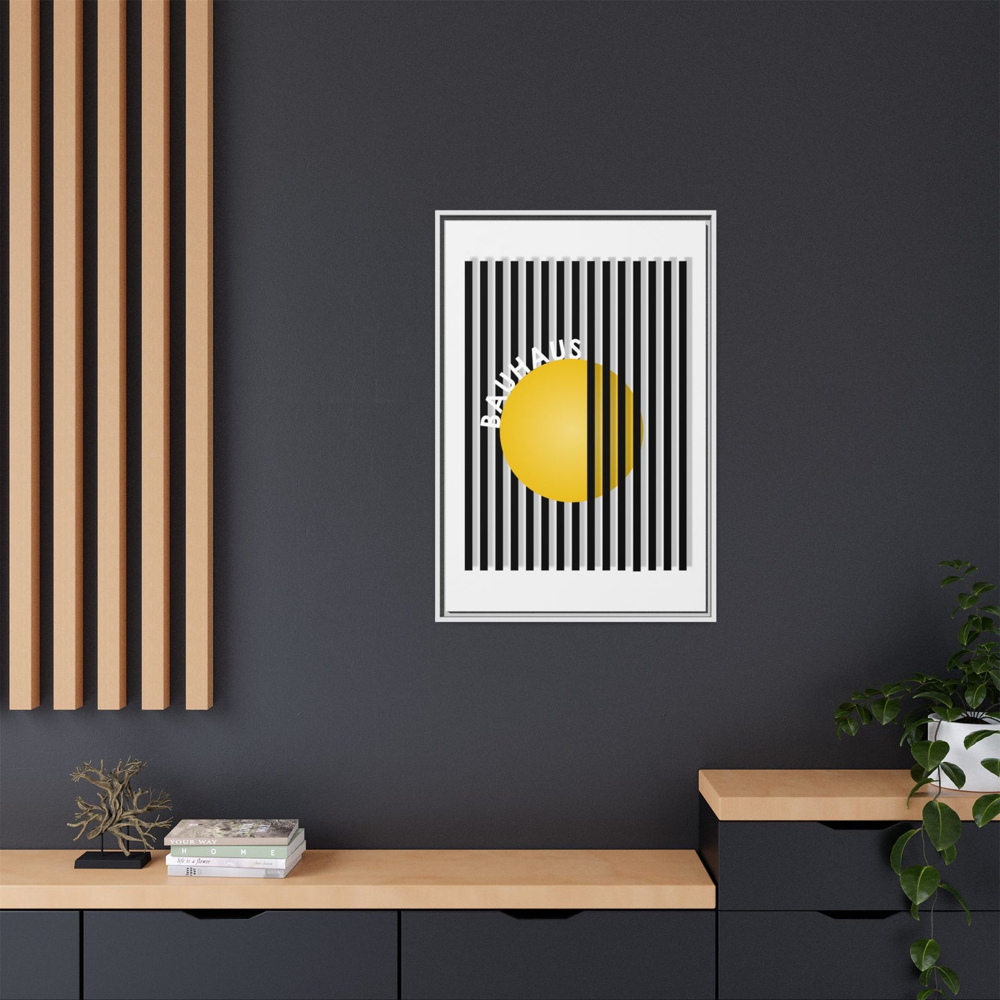 Bauhaus Art Canvas Framed Print - Modern Multi-color Wall Decor