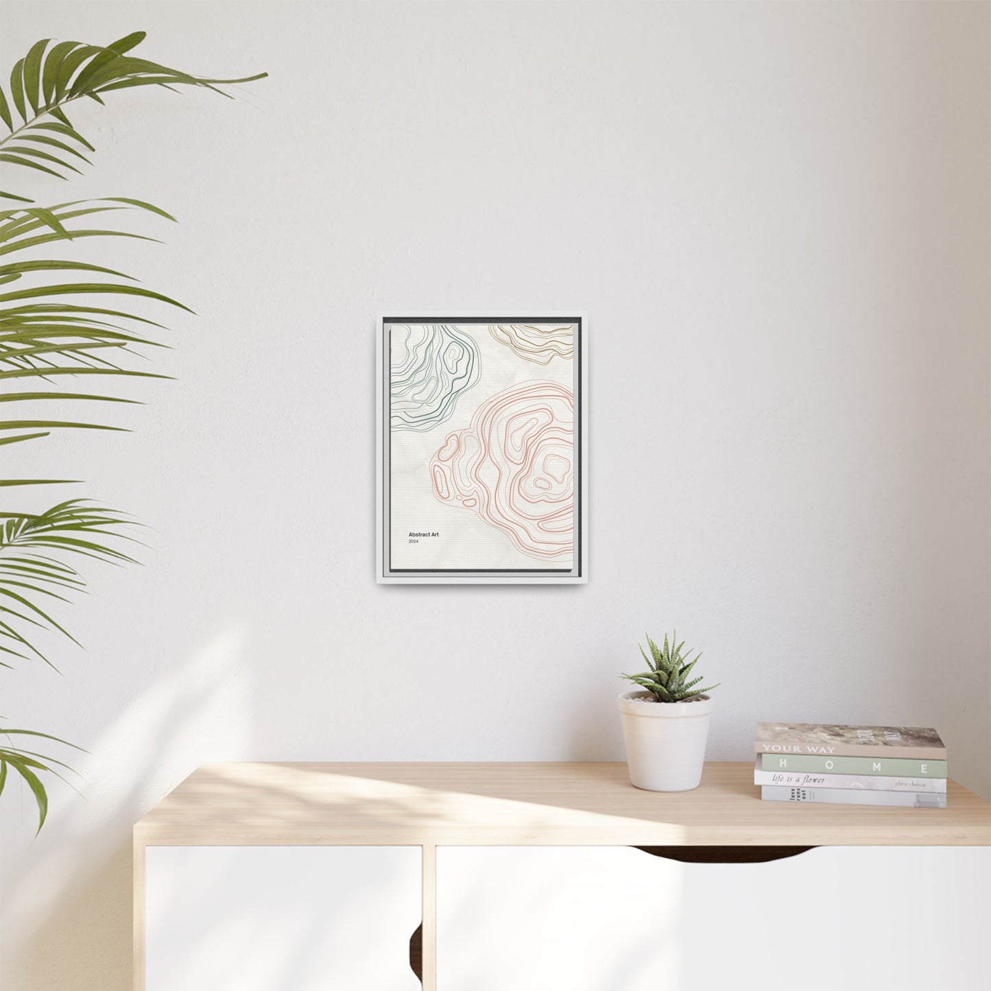 Abstract Multi-Color Framed Canvas Art Print - 2024 Decor