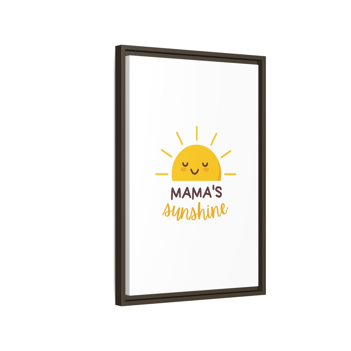 Framed Canvas Art Print, Cheerful Sun Decor for Mother's Day, Kids Room Wall Art, Positive Vibes Poster, Gift for Moms