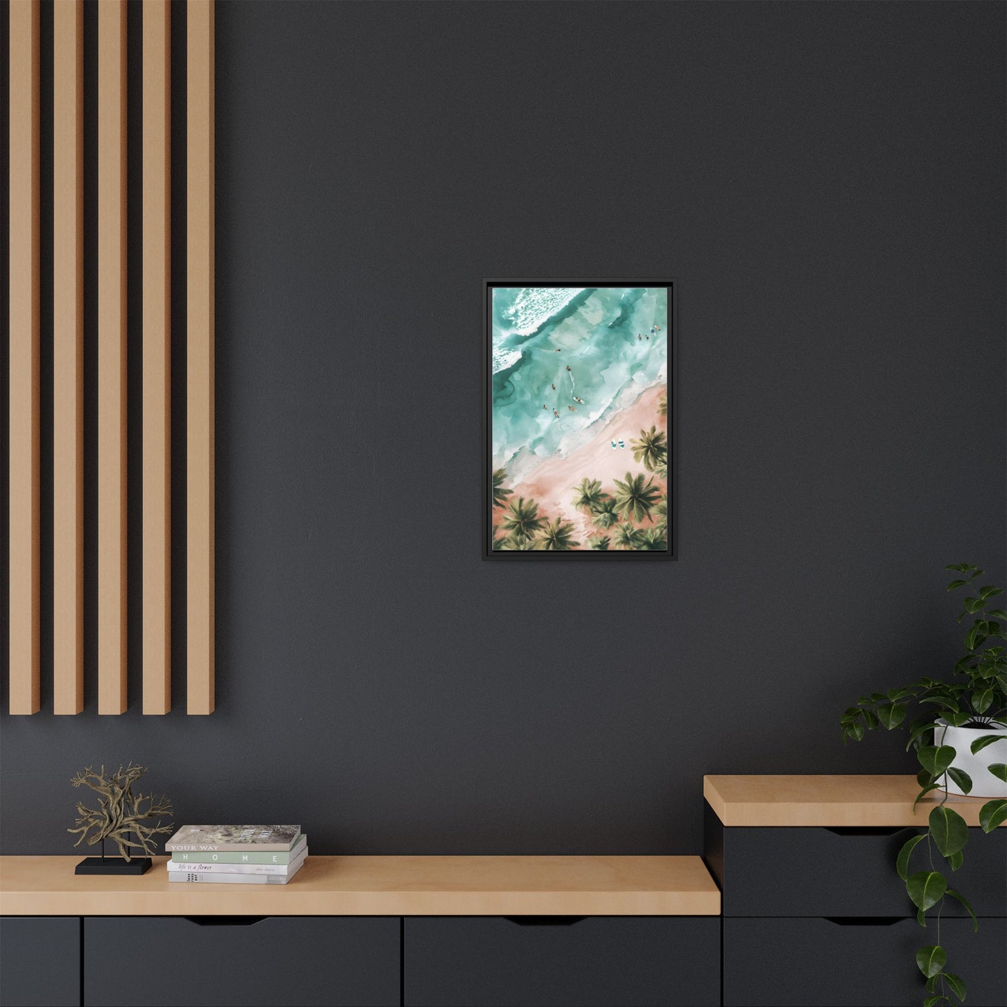 Tropical Wall Art Print, Coastal Decor, Beach Vibes, Framed Art, Summer Aesthetic, Gallery Wall Decoration, Gift for Beach Lovers