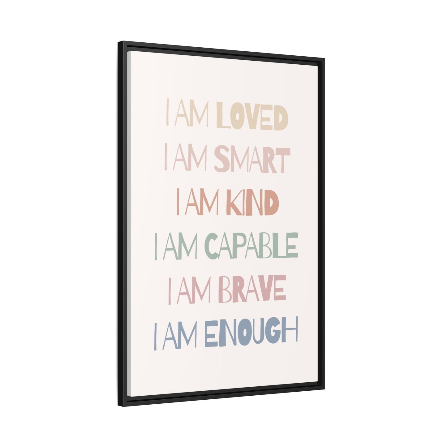 Inspirational Wall Art Print, Positive Affirmation Decor, Mindfulness Gift, Motivational Artwork, Home Office Wall Decor, Uplifting Canvas