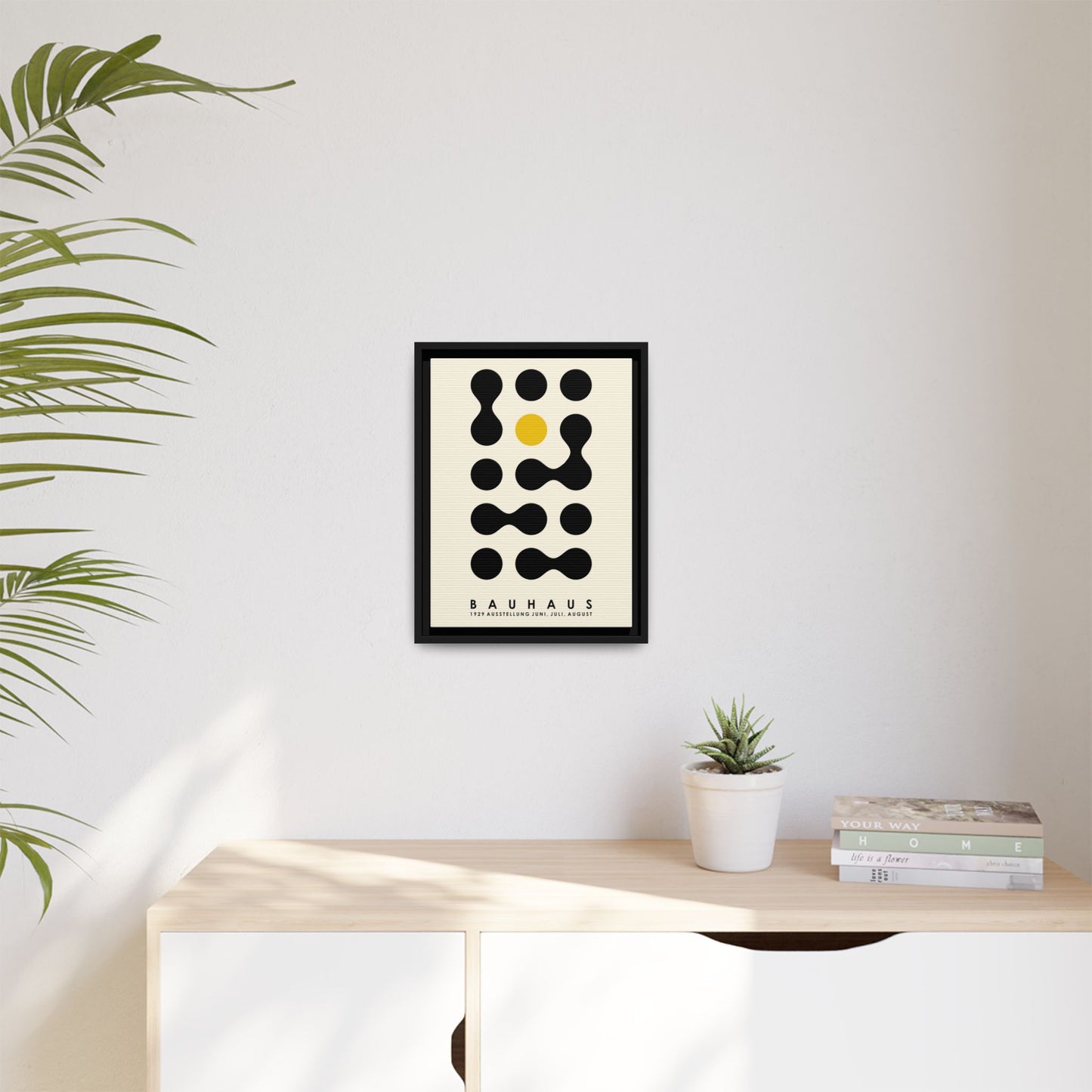 Bauhaus Inspired Framed Canvas Art - Modern Wall Decor