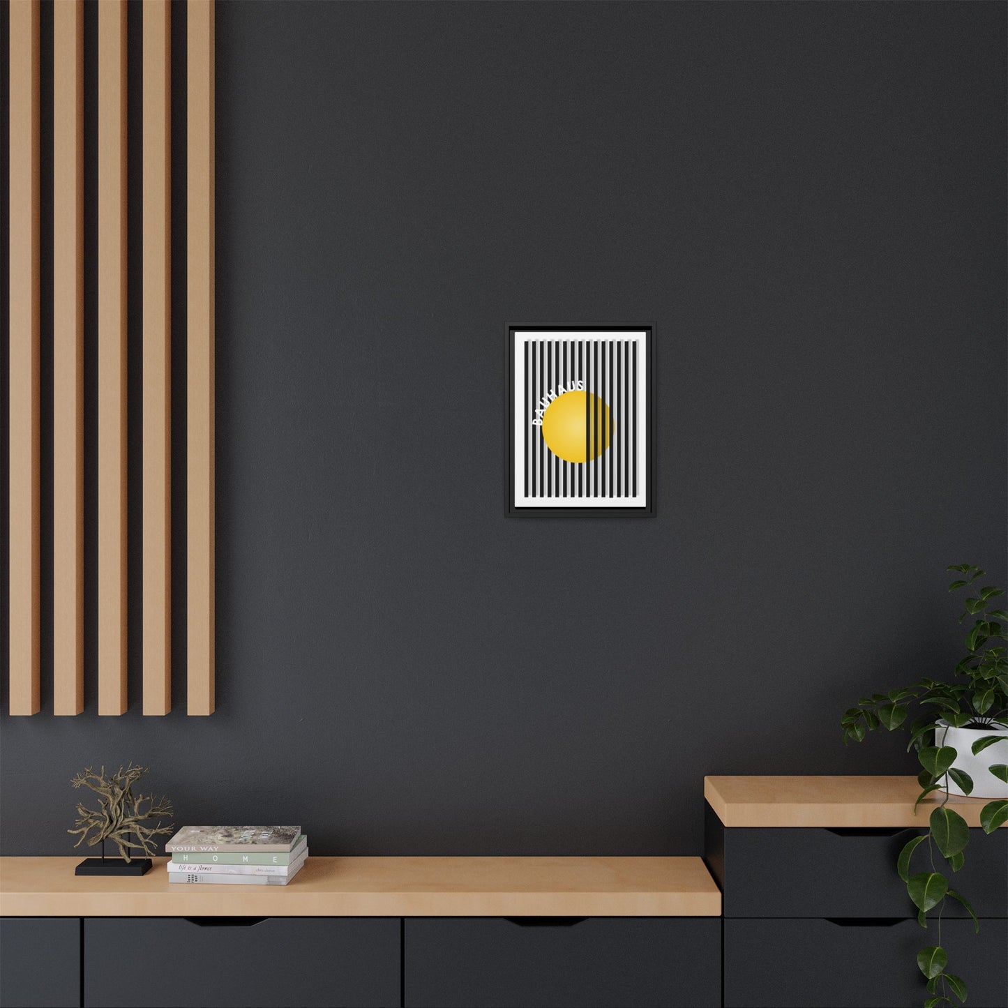 Bauhaus Art Canvas Framed Print - Modern Multi-color Wall Decor