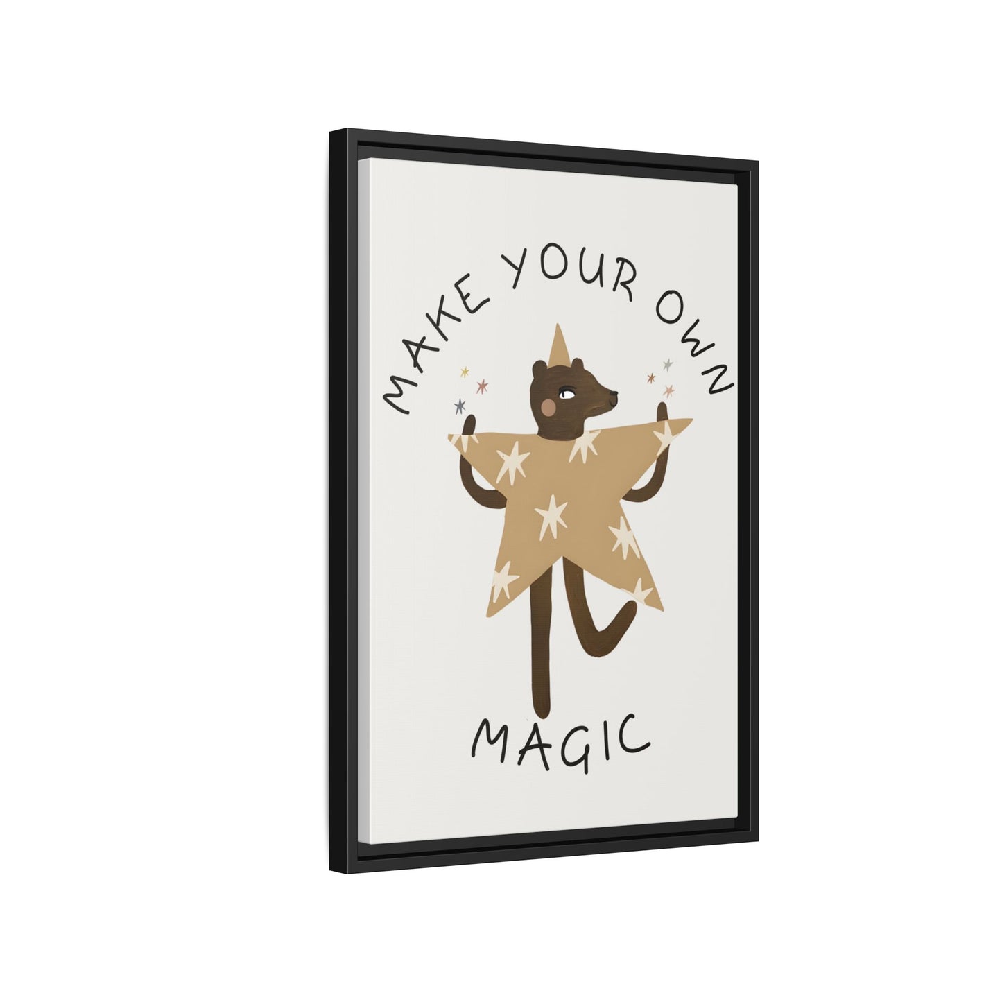 Magic-Inspiring Framed Canvas Art | Home Decor, Wall Art, Inspirational Gift, Bear Decor, Kids Room Artwork