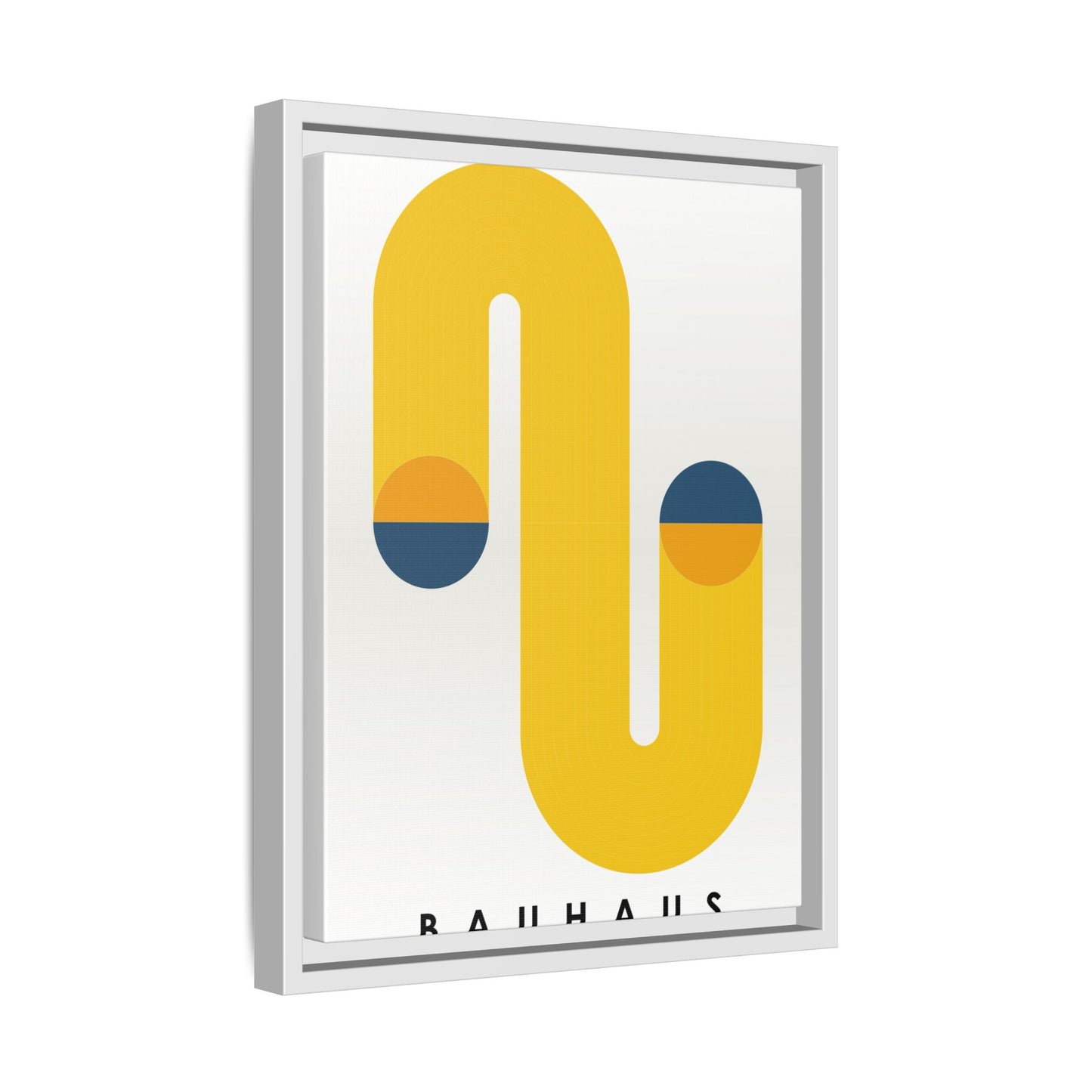 Bauhaus-Inspired Framed Matte Canvas Art - Modern Wall Decor