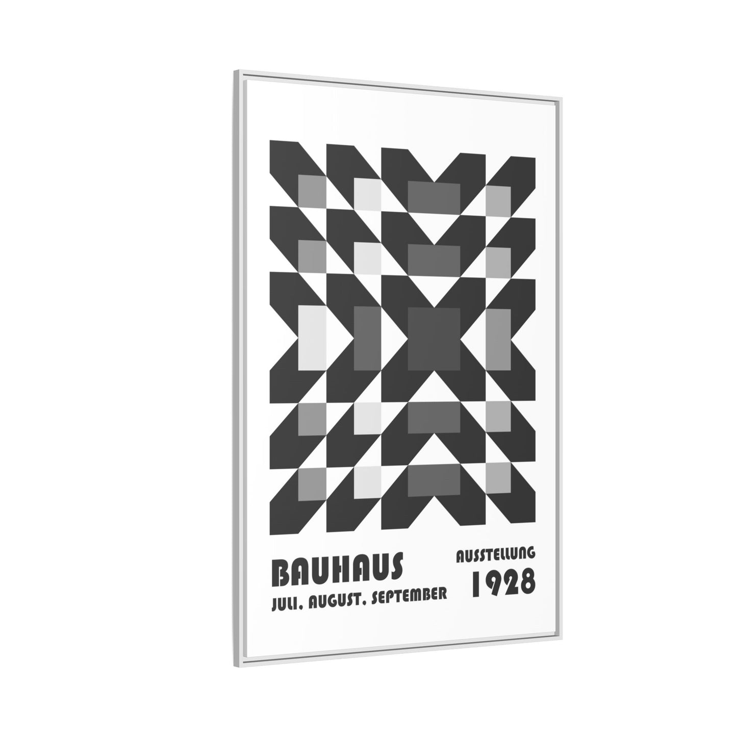 Bauhaus Abstract Framed Canvas Art - Modern Wall Decor for Design Lovers