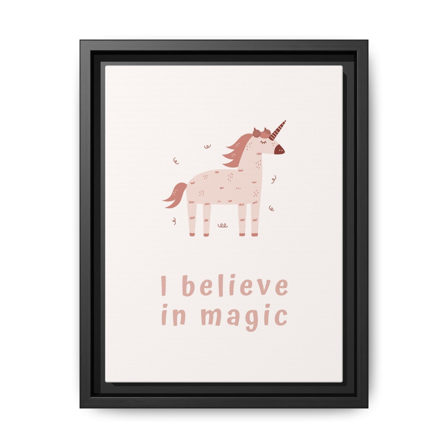 Framed Unicorn Art Print, Magical Home Decor for Kids, Whimsical Nursery Wall Art, Belief in Magic Poster, Gift for Unicorn Lovers