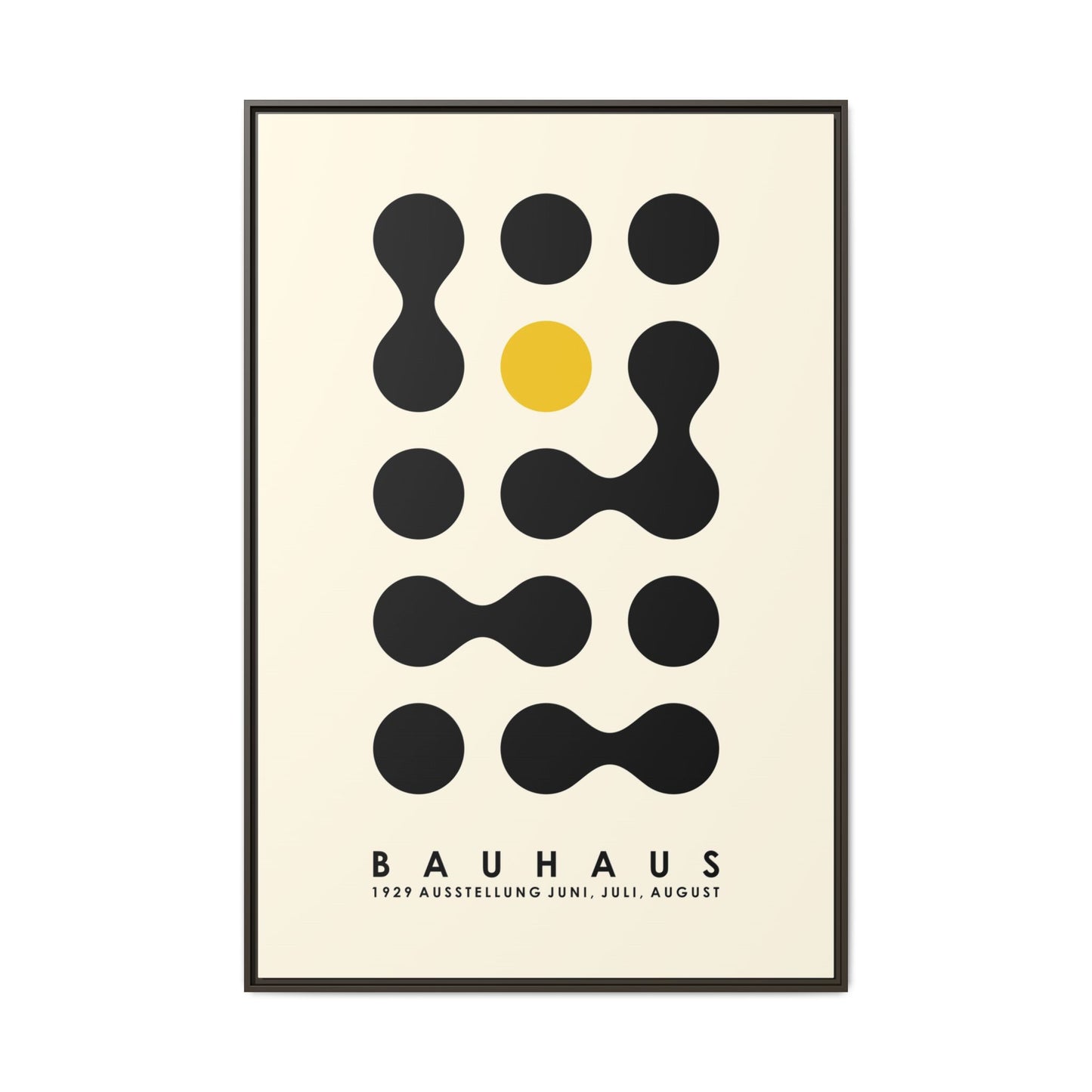 Bauhaus Inspired Framed Canvas Art - Modern Wall Decor