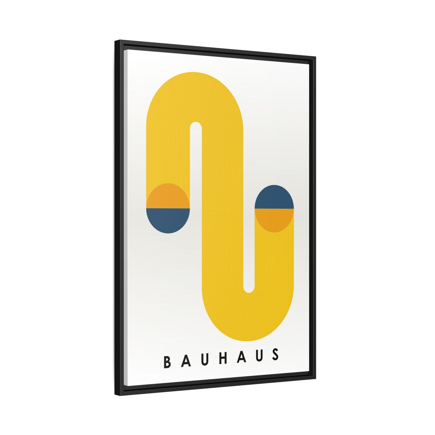 Bauhaus-Inspired Framed Matte Canvas Art - Modern Wall Decor