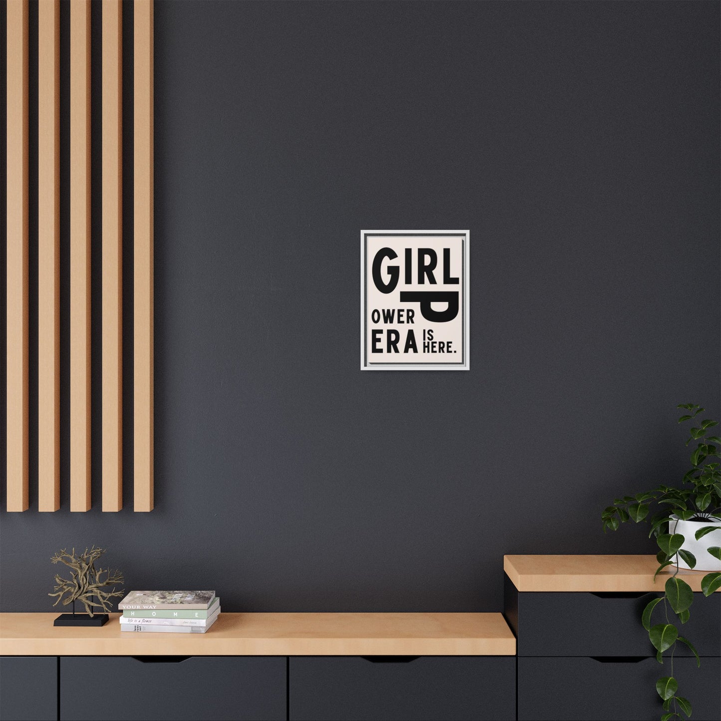 Empowering Girl Power Canvas Wall Art - Multi-Color Framed Print