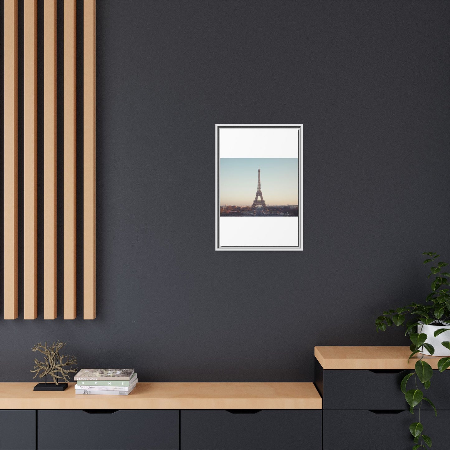 Eiffel Tower Matte Canvas Print - Framed Art for Paris Lovers