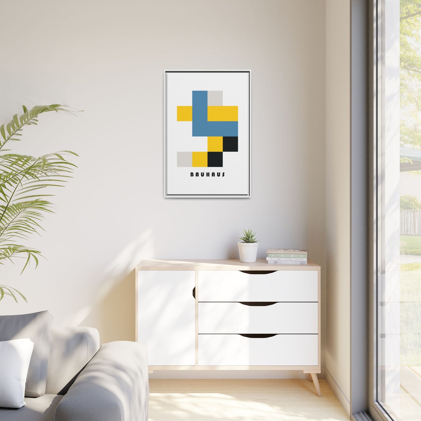Bauhaus Art Canvas Print - Framed Modern Wall Decor