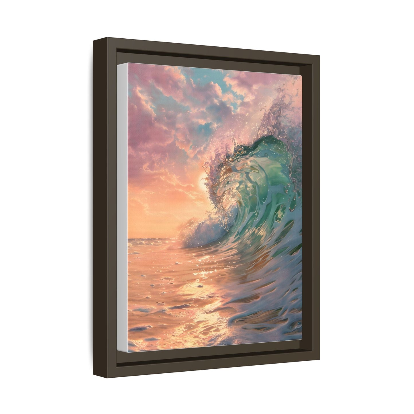 Ocean Wave Framed Canvas Print