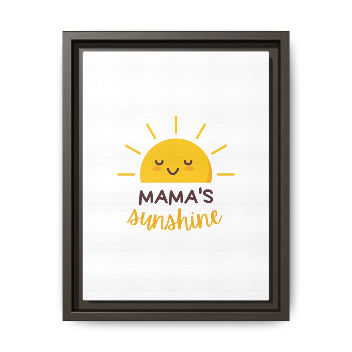 Framed Canvas Art Print, Cheerful Sun Decor for Mother's Day, Kids Room Wall Art, Positive Vibes Poster, Gift for Moms