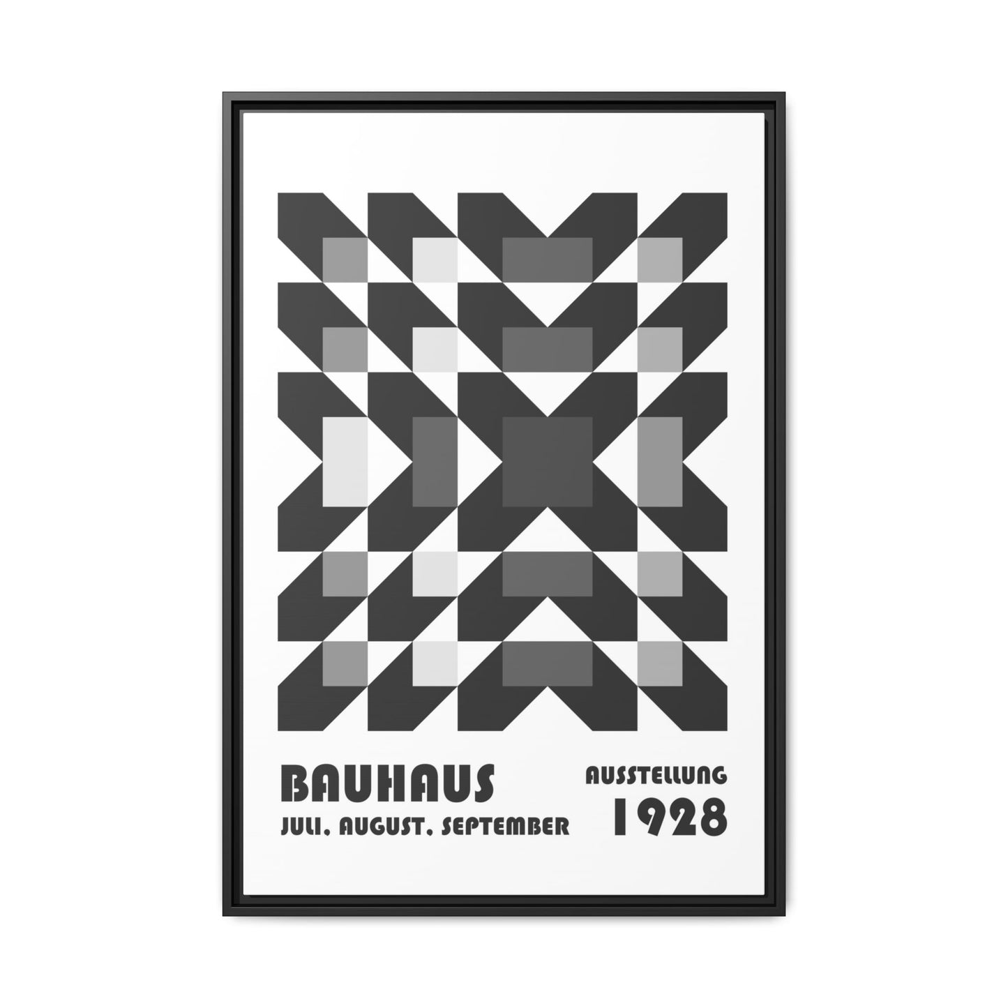 Bauhaus Abstract Framed Canvas Art - Modern Wall Decor for Design Lovers