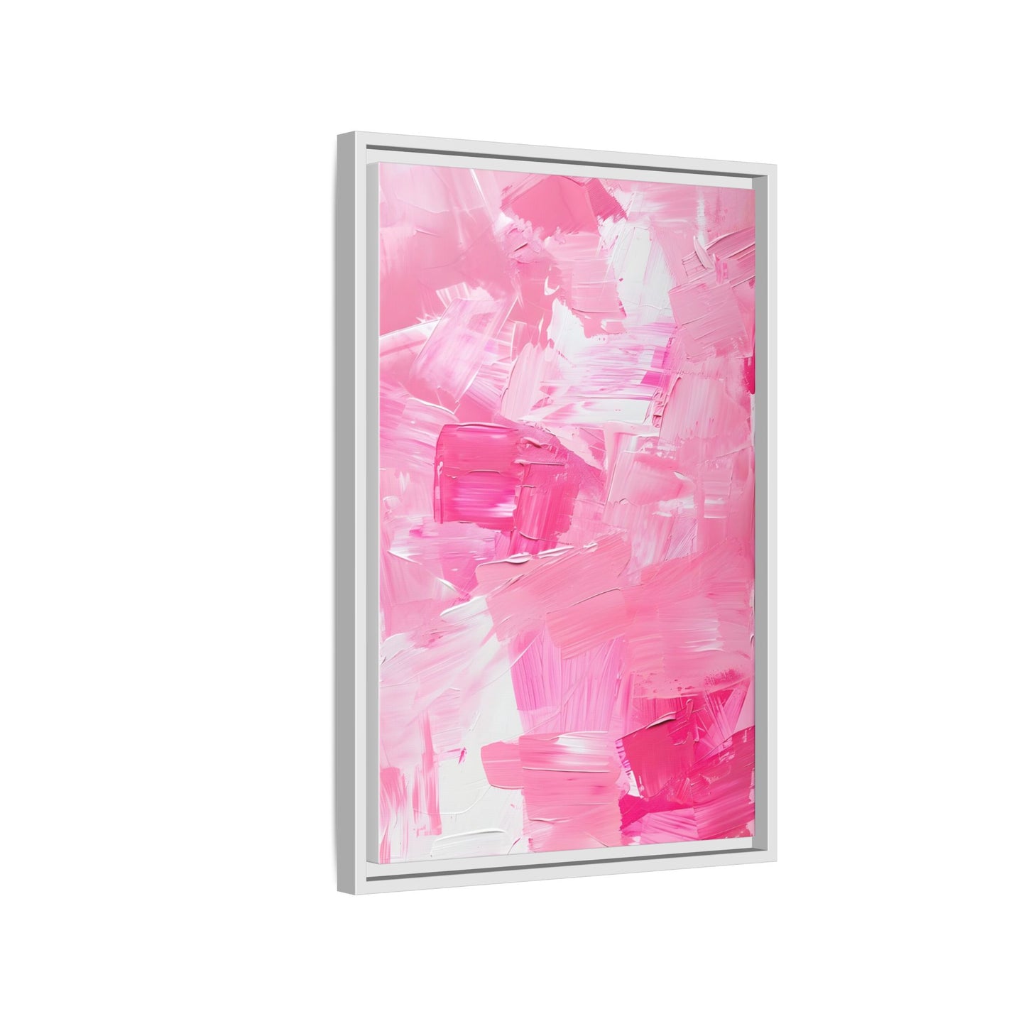 Framed Abstract Art Print, Modern Wall Decor for Home, Office, Pink Canvas, Chic Decor, Birthday Gift, Unique Artwork