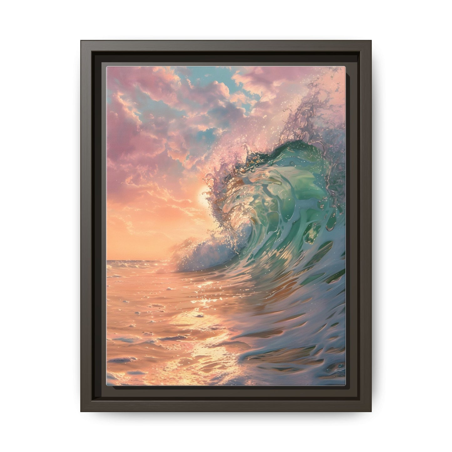 Ocean Wave Framed Canvas Print
