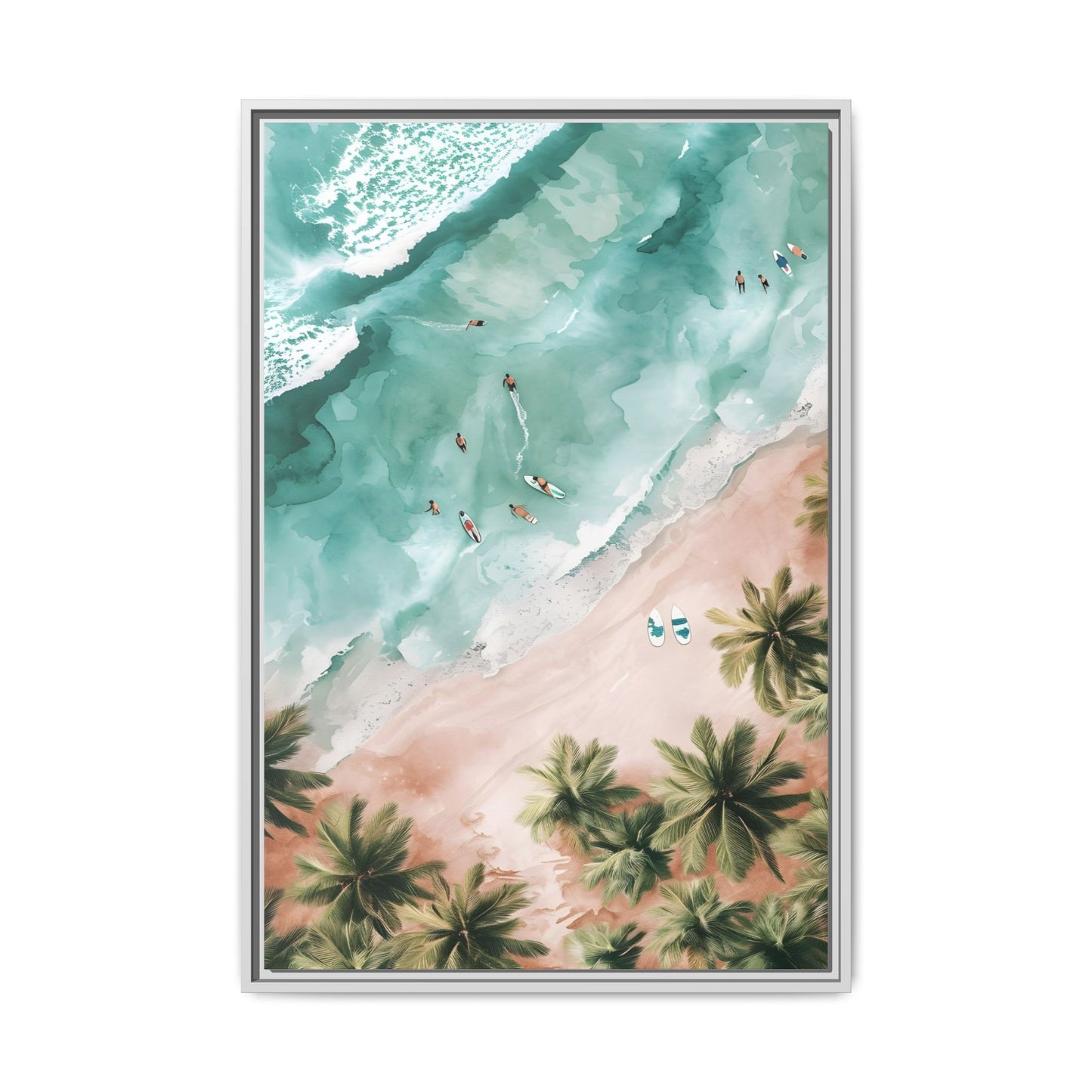 Tropical Wall Art Print, Coastal Decor, Beach Vibes, Framed Art, Summer Aesthetic, Gallery Wall Decoration, Gift for Beach Lovers