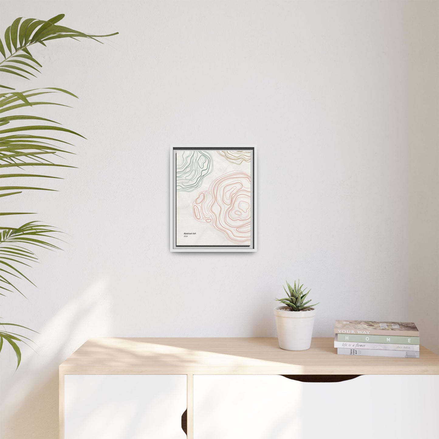 Abstract Multi-Color Framed Canvas Art Print - 2024 Decor