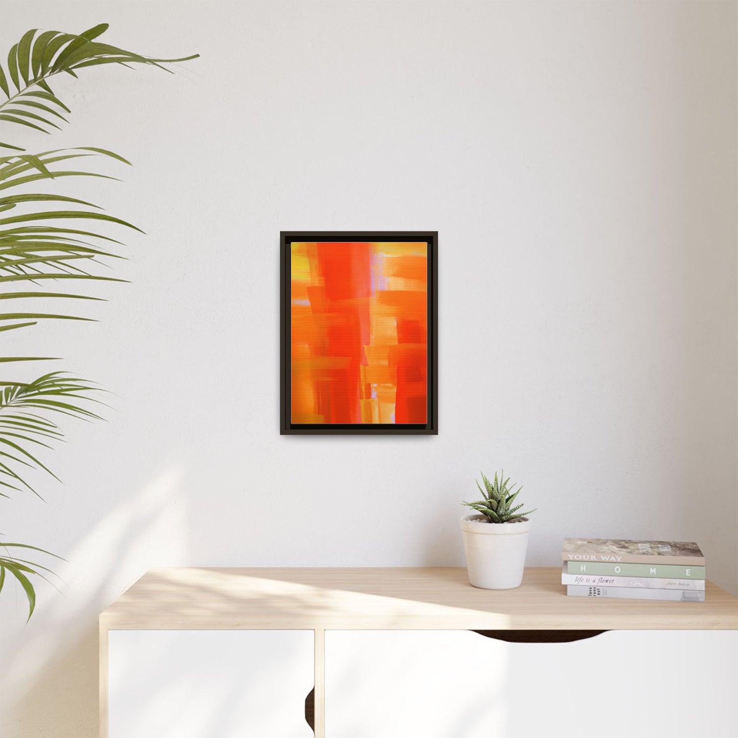 Vibrant Framed Canvas Art - Abstract Multi-Color Decor