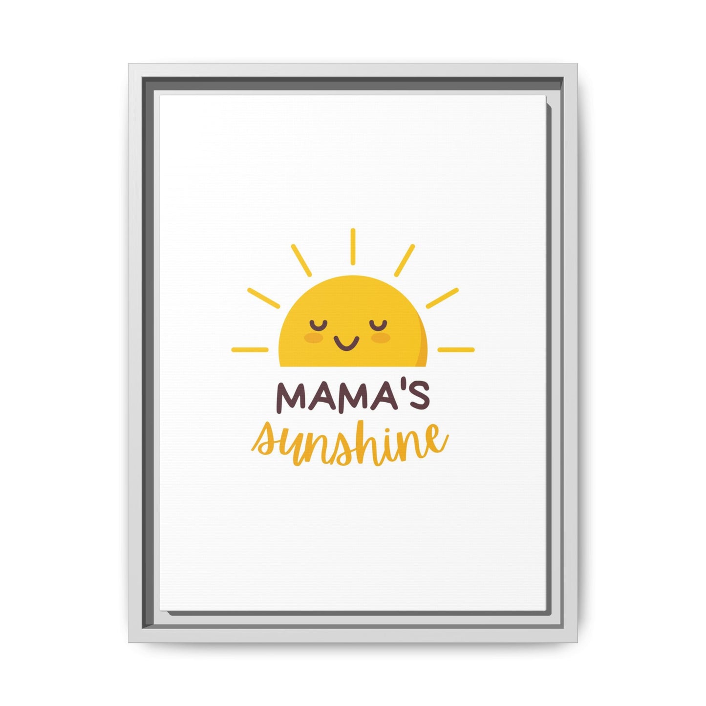 Framed Canvas Art Print, Cheerful Sun Decor for Mother's Day, Kids Room Wall Art, Positive Vibes Poster, Gift for Moms
