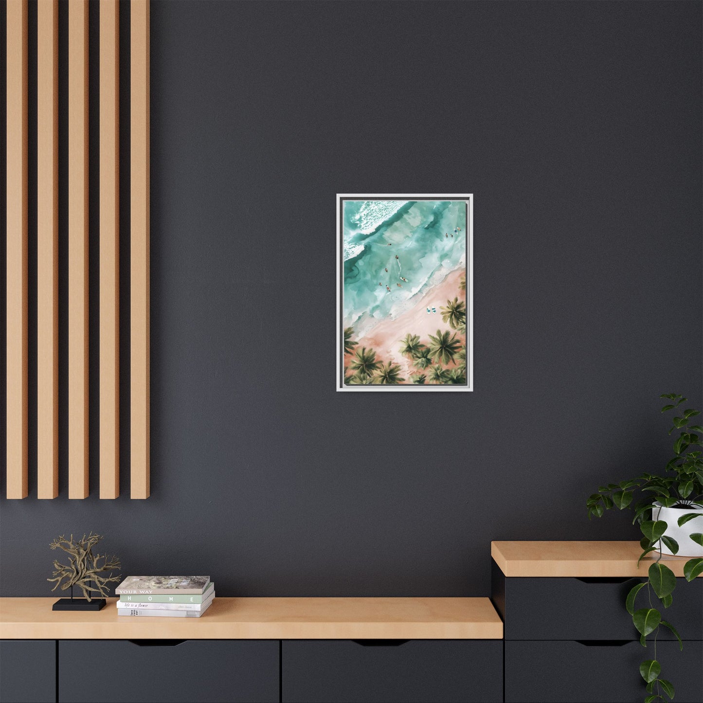 Tropical Wall Art Print, Coastal Decor, Beach Vibes, Framed Art, Summer Aesthetic, Gallery Wall Decoration, Gift for Beach Lovers