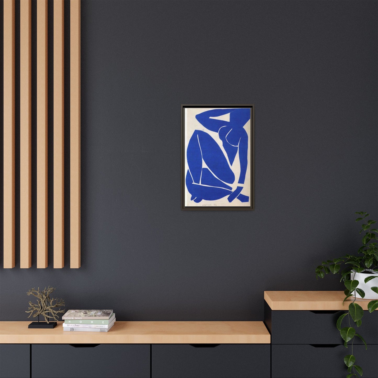 Framed Abstract Art Print, Modern Canvas Decor, Boho Home Wall Art, Unique Gift for Art Lovers, Stylish Living Room Decoration