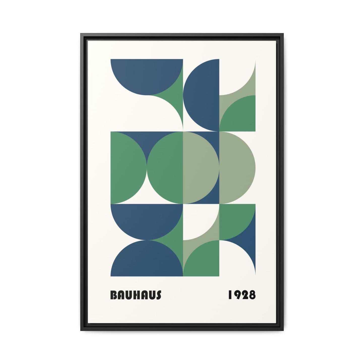 Modern Geometric Wall Art Print - Framed Multi-Color Canvas