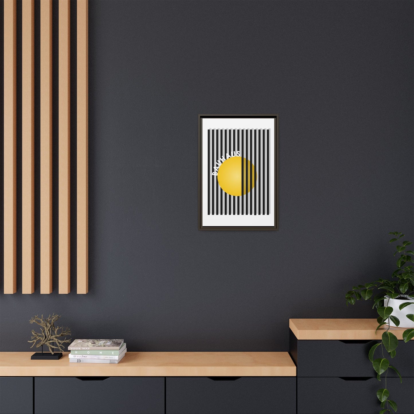 Bauhaus Art Canvas Framed Print - Modern Multi-color Wall Decor