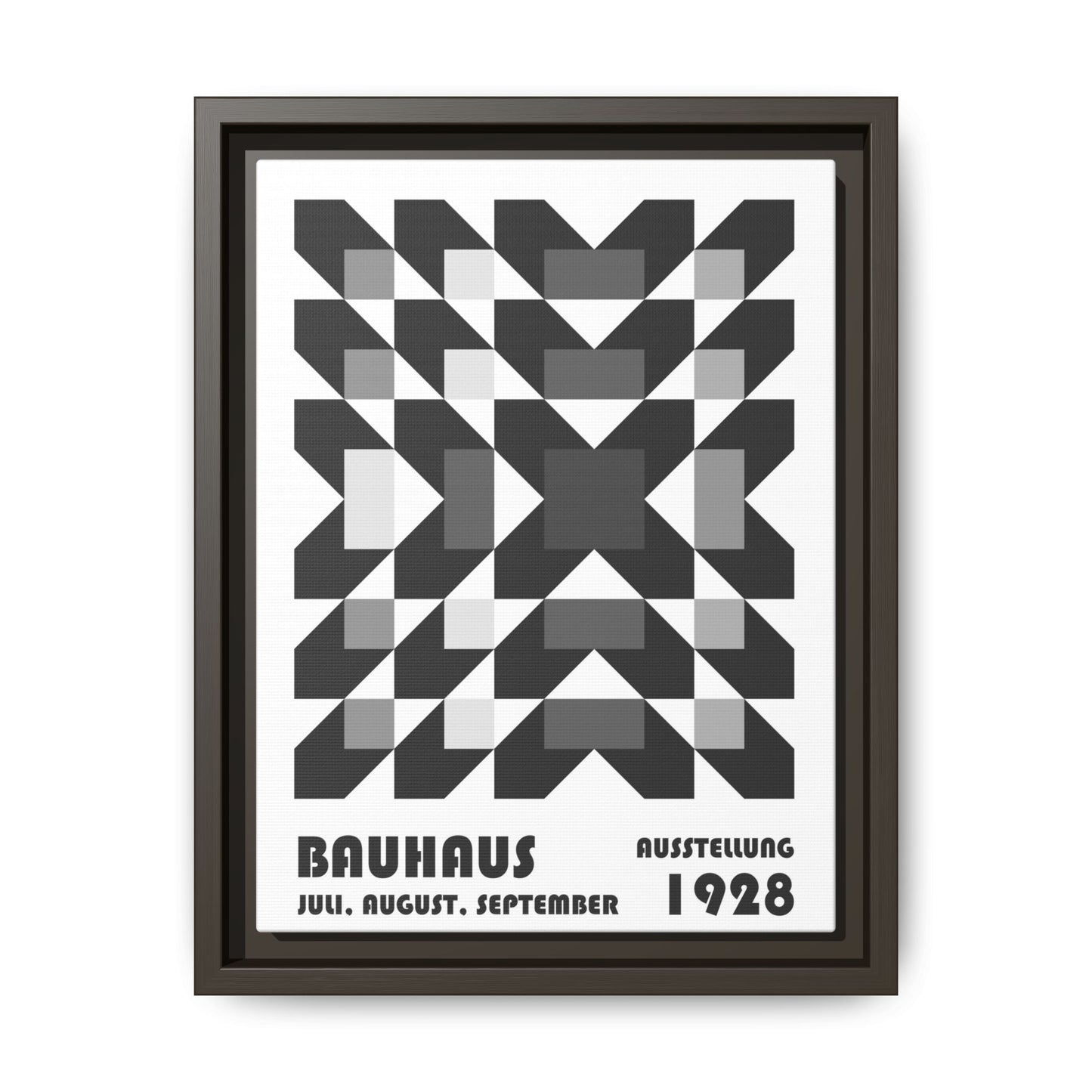 Bauhaus Abstract Framed Canvas Art - Modern Wall Decor for Design Lovers