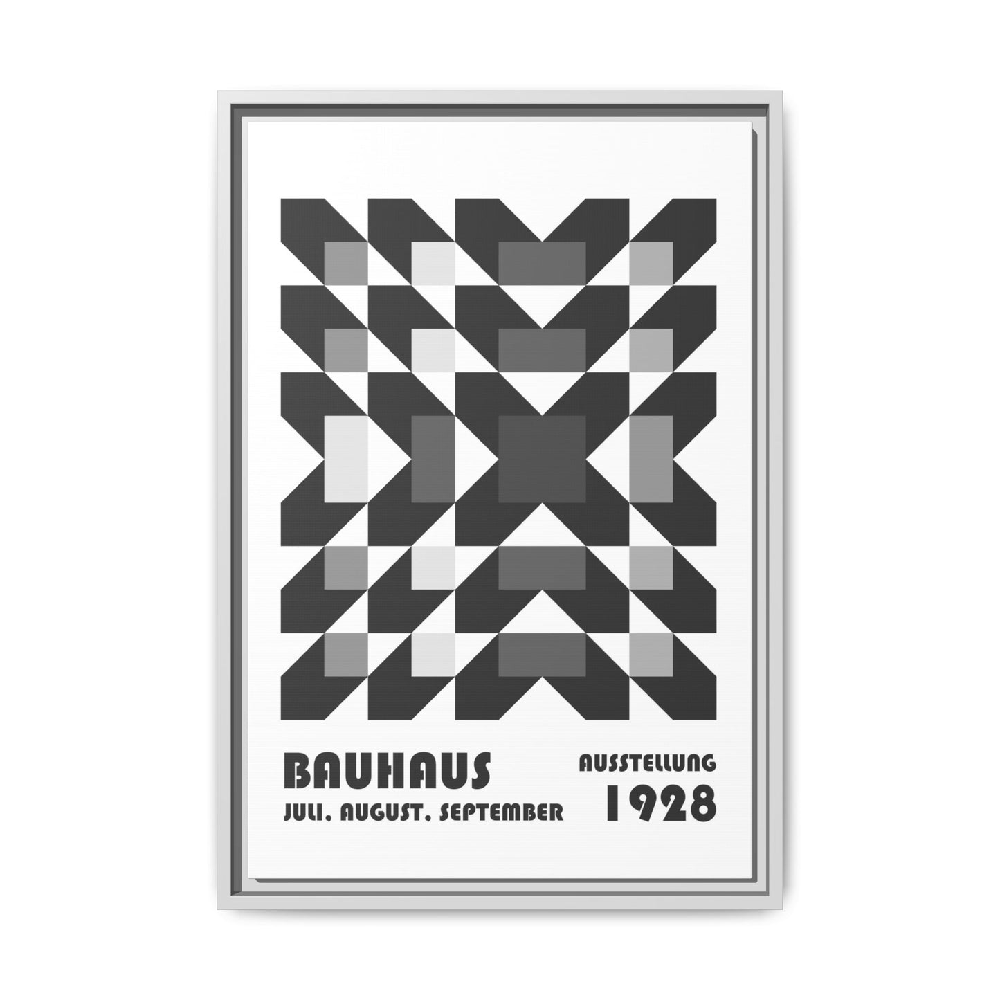 Bauhaus Abstract Framed Canvas Art - Modern Wall Decor for Design Lovers