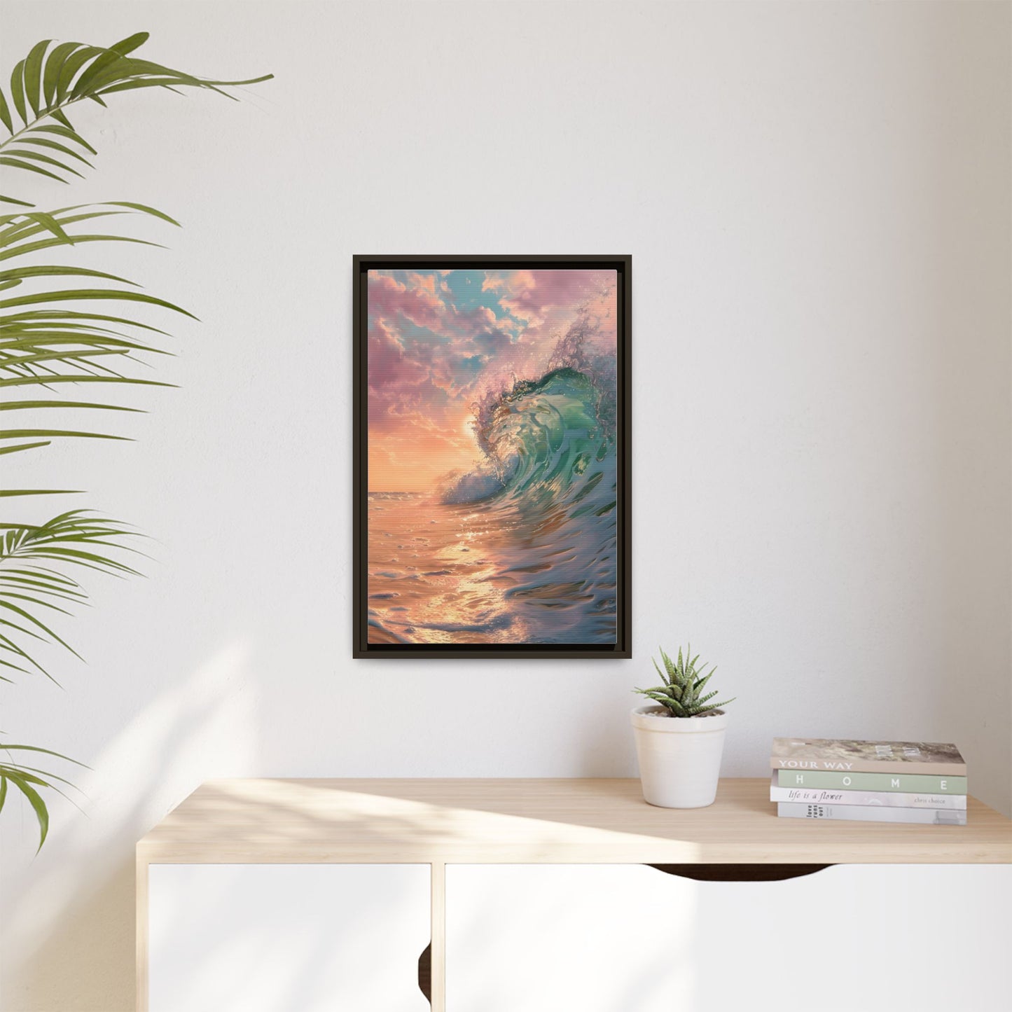 Ocean Wave Framed Canvas Print