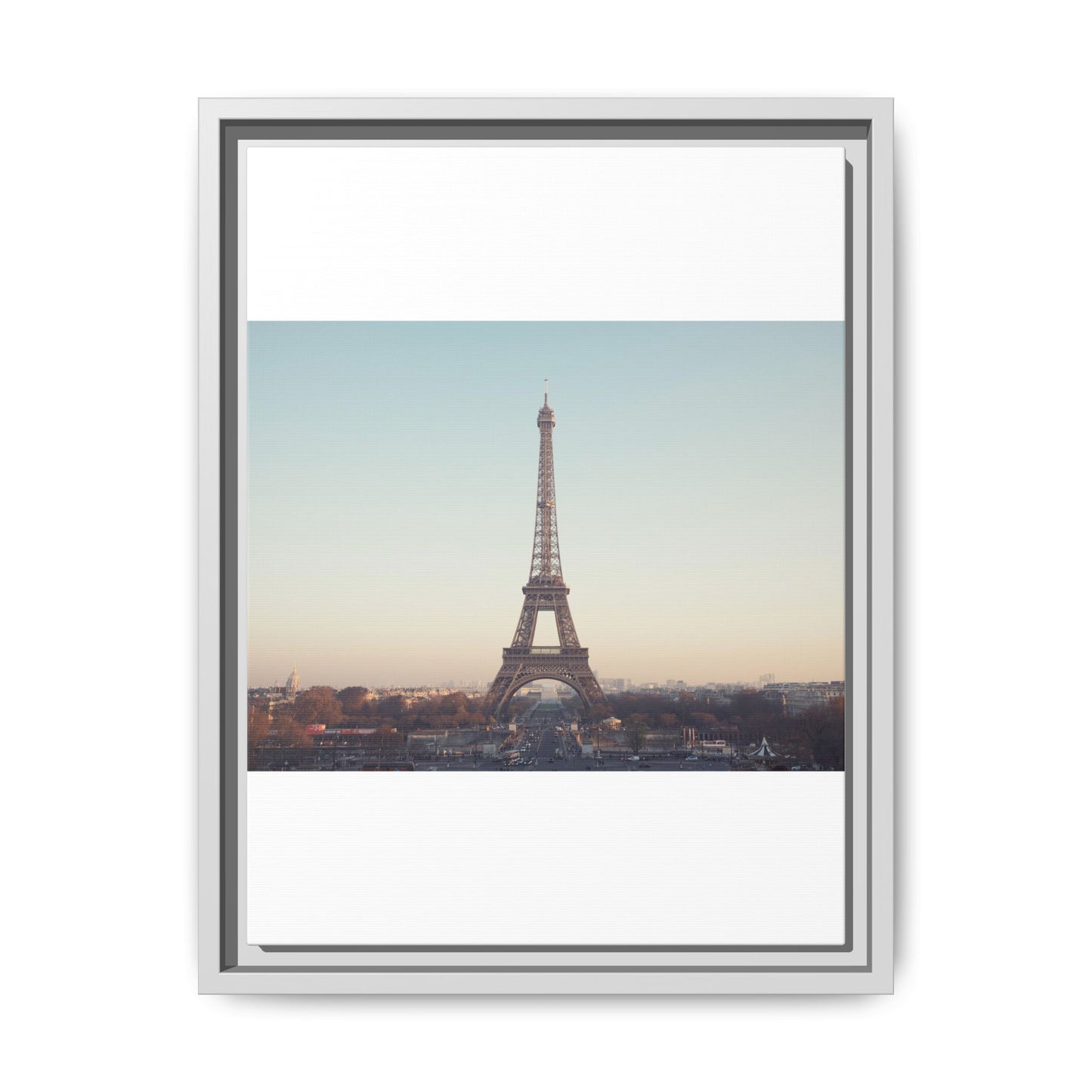 Eiffel Tower Matte Canvas Print - Framed Art for Paris Lovers