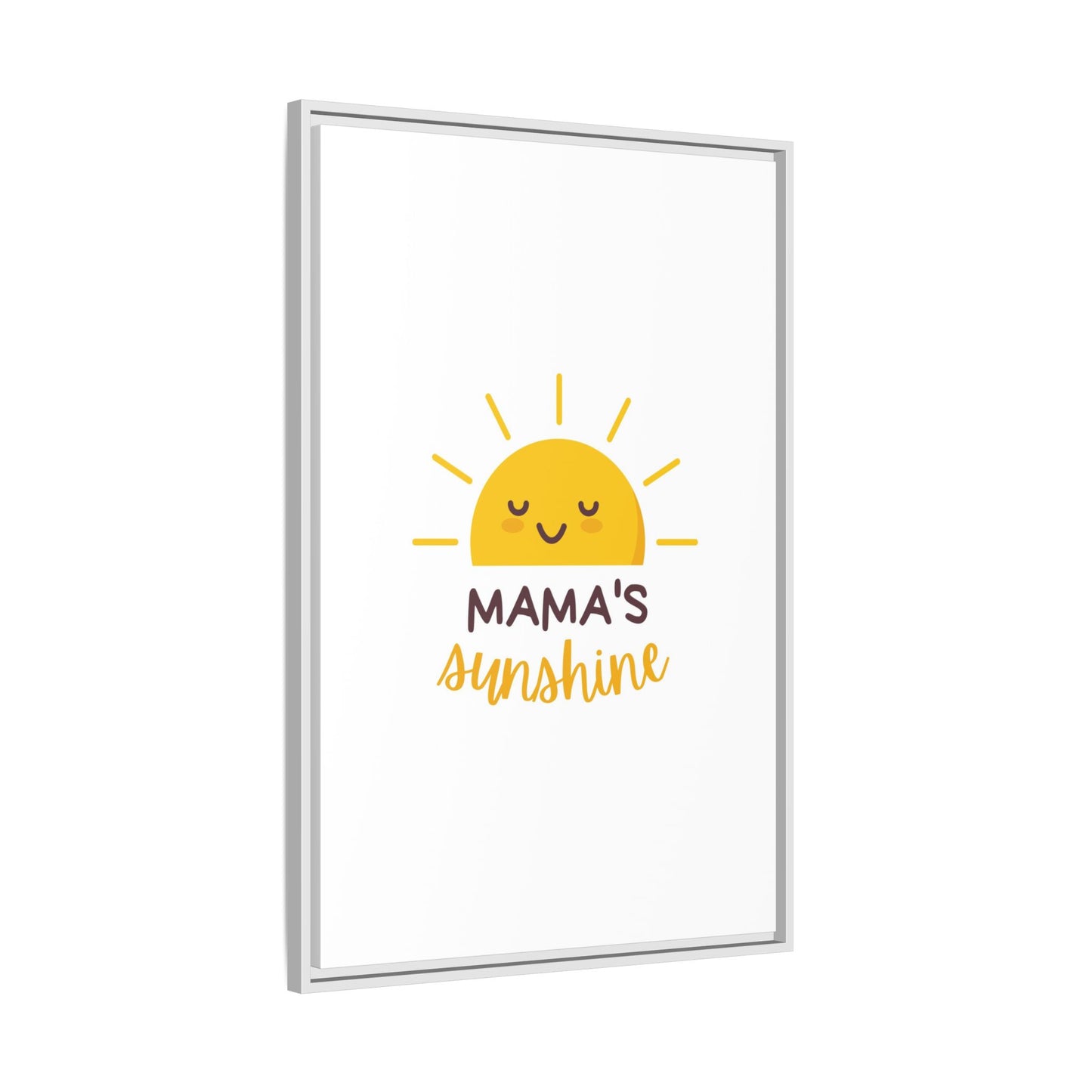 Framed Canvas Art Print, Cheerful Sun Decor for Mother's Day, Kids Room Wall Art, Positive Vibes Poster, Gift for Moms