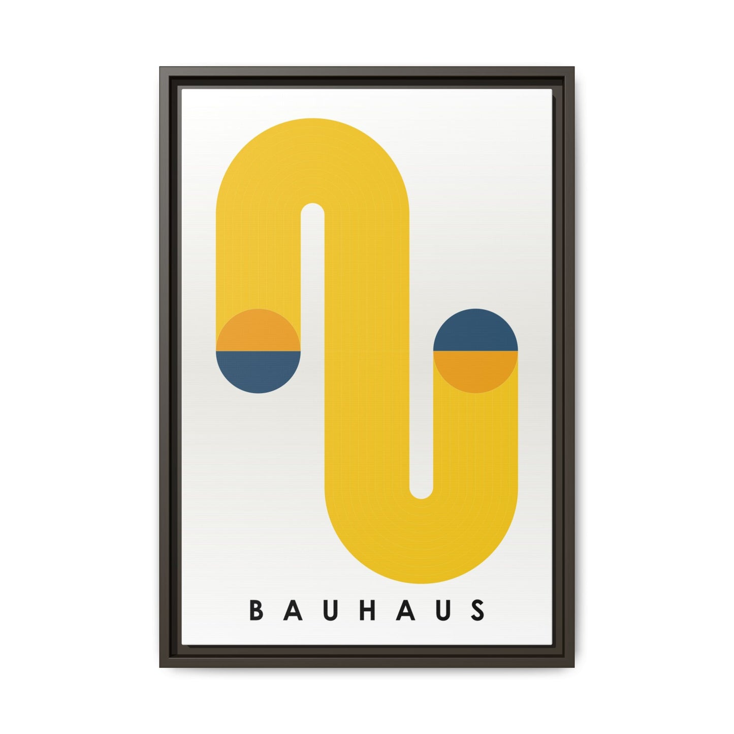 Bauhaus-Inspired Framed Matte Canvas Art - Modern Wall Decor