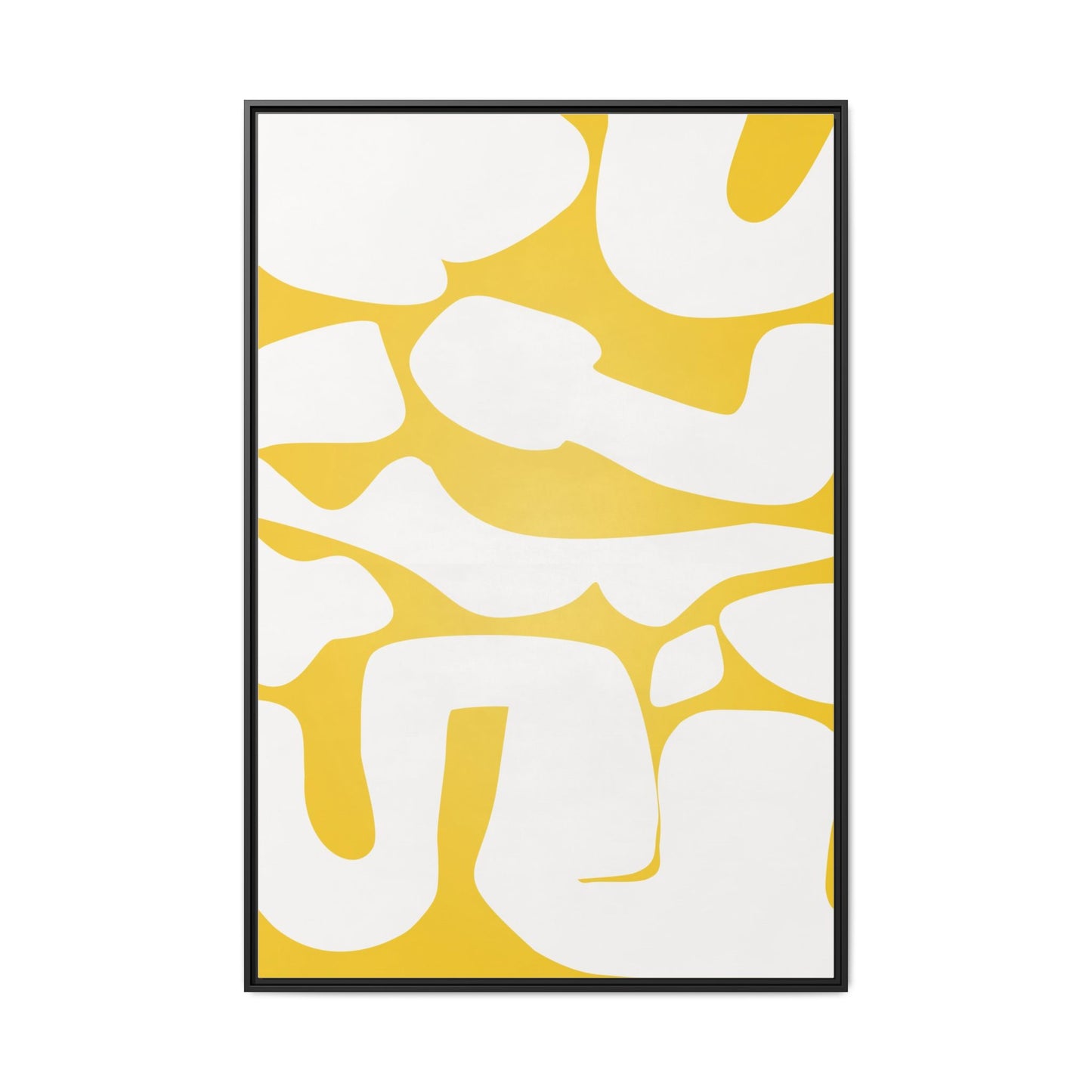 Abstract Yellow Art Print - Framed Matte Canvas Wall Decor