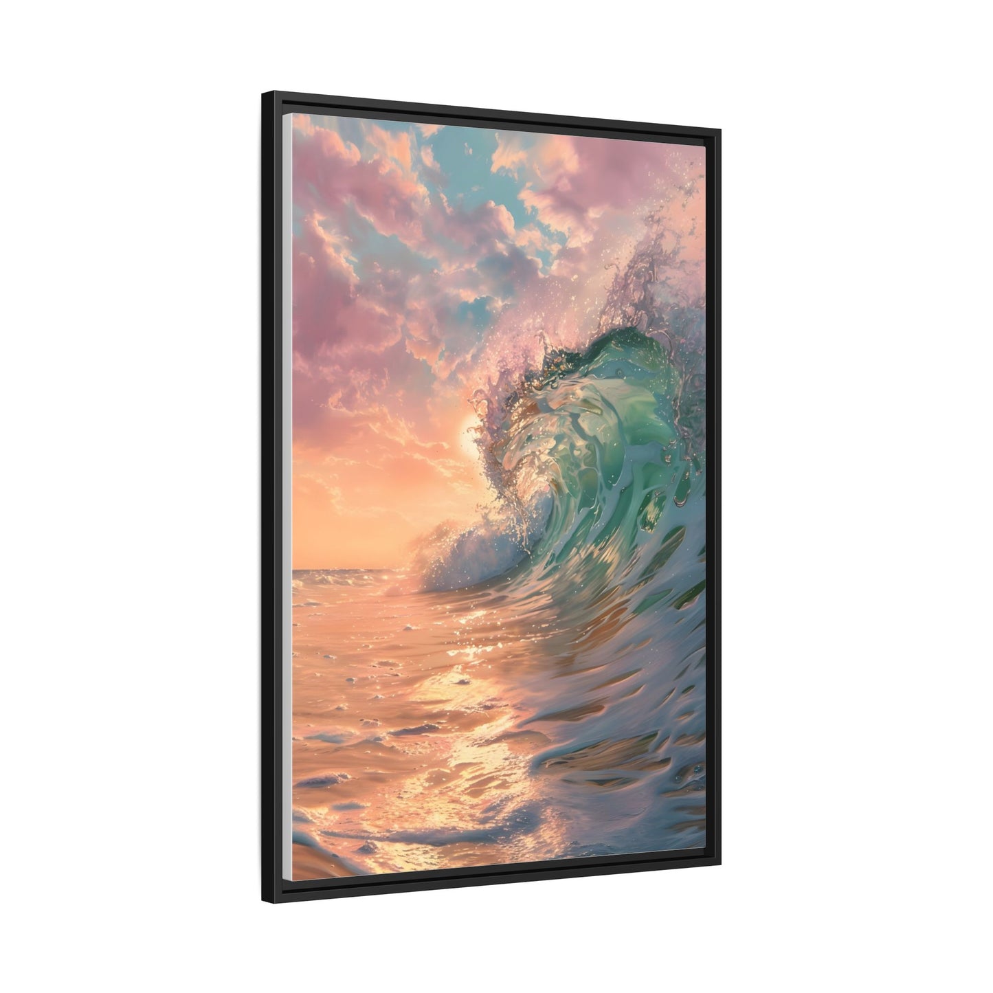Ocean Wave Framed Canvas Print