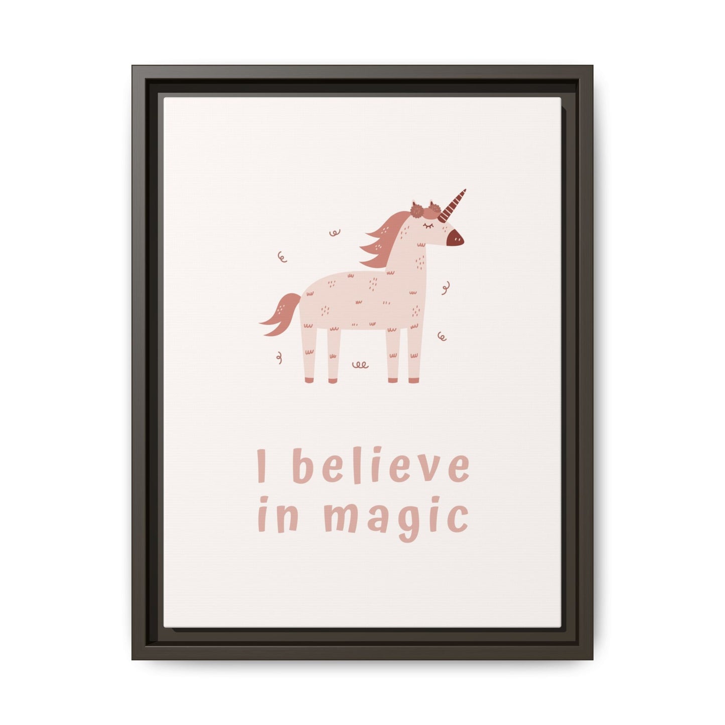 Framed Unicorn Art Print, Magical Home Decor for Kids, Whimsical Nursery Wall Art, Belief in Magic Poster, Gift for Unicorn Lovers