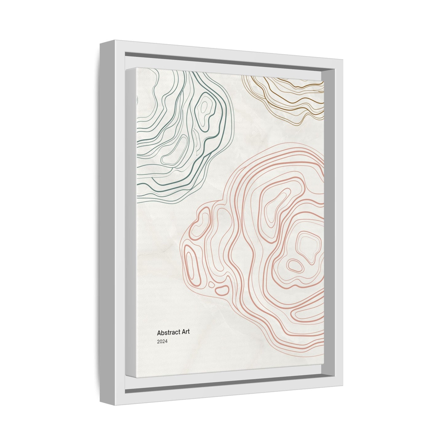 Abstract Multi-Color Framed Canvas Art Print - 2024 Decor
