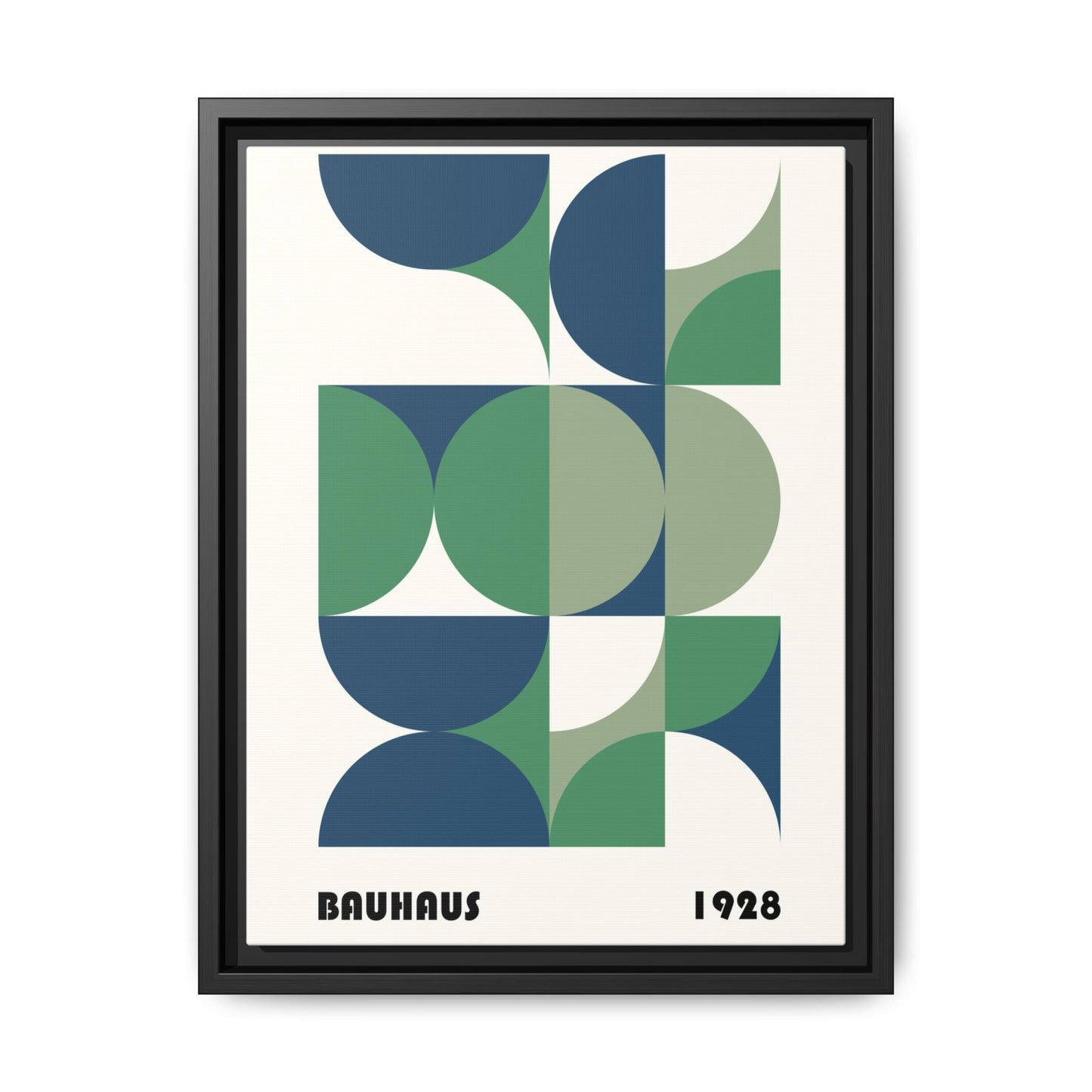 Modern Geometric Wall Art Print - Framed Multi-Color Canvas