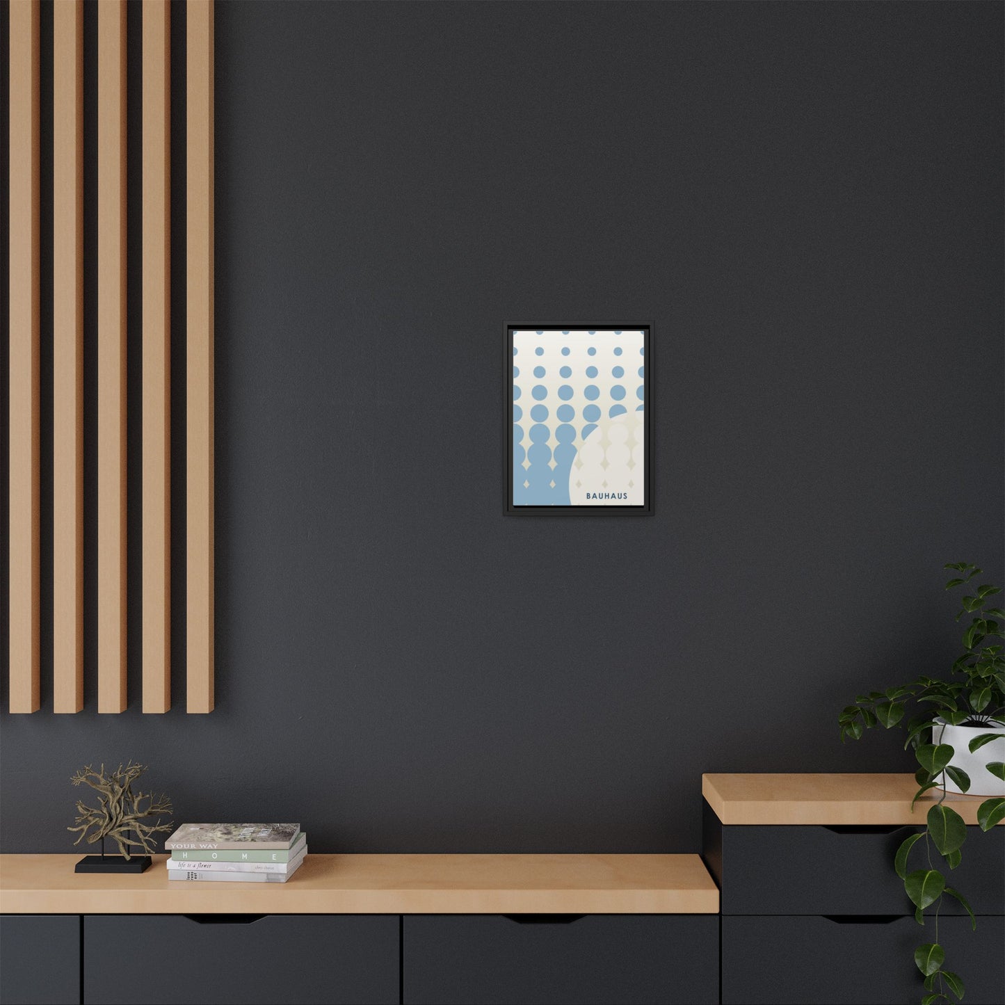 Bauhaus Abstract Framed Matte Canvas Wall Art - Modern Home Decor